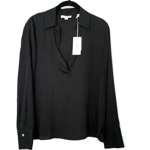 Vince NEW Silk V-Neck Pullover Blouse Top